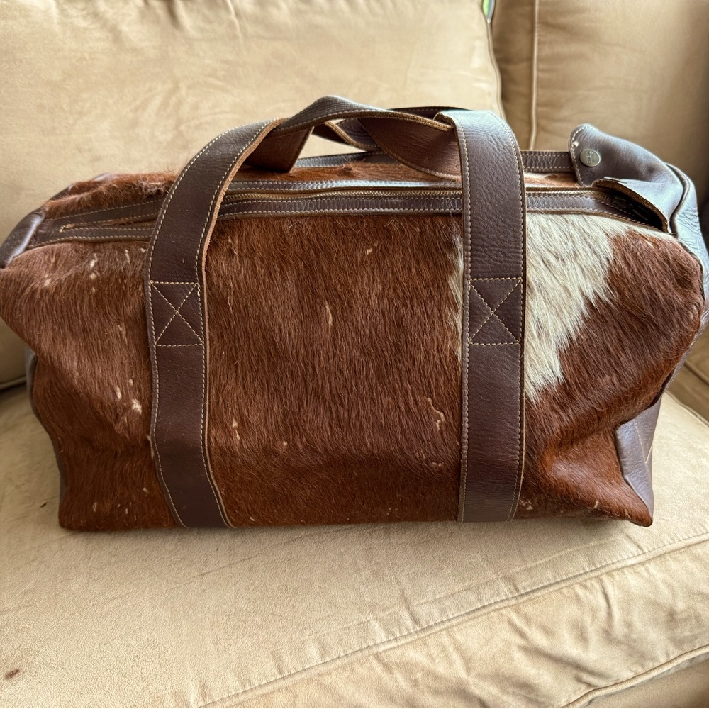 Calma Chica leather and cowhide duffle bag, purchased in Argentina.